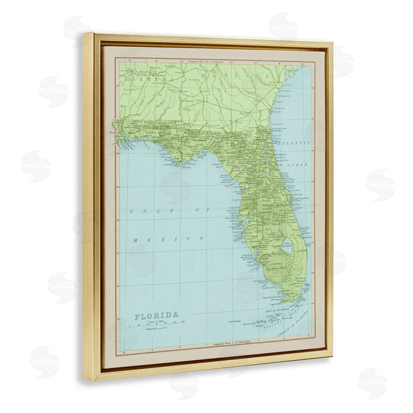 Stupell Industries Stupell Studio | Map Of Florida Classical State Border