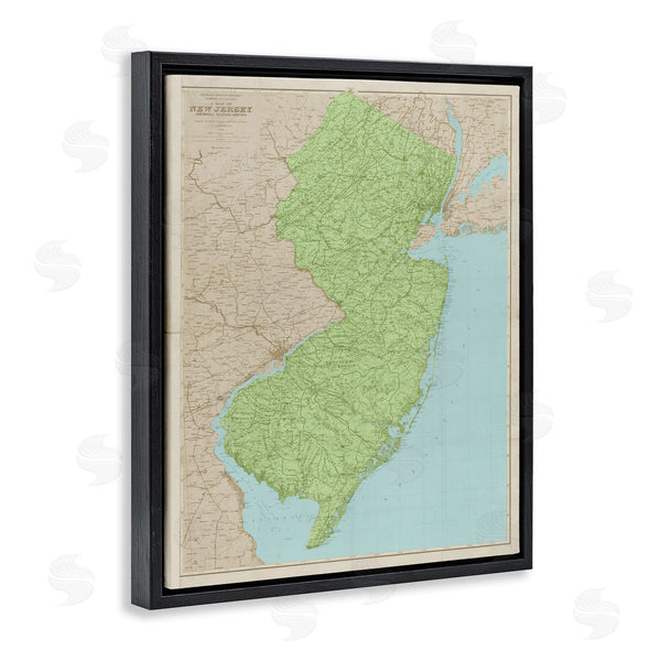 Stupell Industries Stupell Studio | Map Of New Jersey Classical State Border