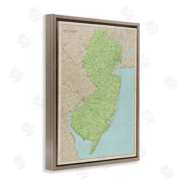 Stupell Industries Stupell Studio | Map Of New Jersey Classical State Border