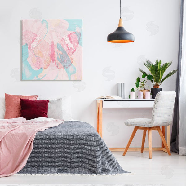Stupell Industries Stupell Studio | Marbled Pastel Butterfly Wall Art