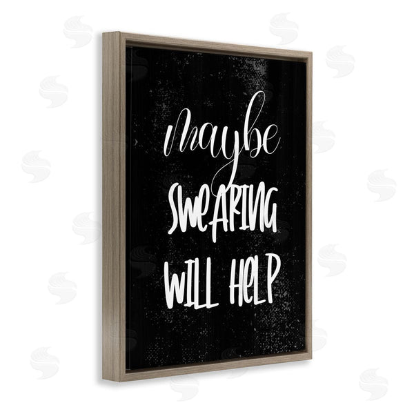 Stupell Industries Stupell Studio | Maybe Swearing Will Help Wall Art