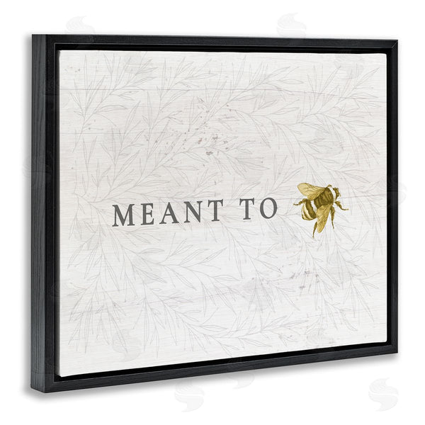 Stupell Industries Stupell Studio | Meant To Be Charming Phrase Honey Bee Pun Wall Art