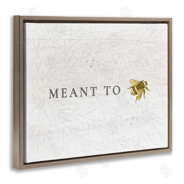 Stupell Industries Stupell Studio | Meant To Be Charming Phrase Honey Bee Pun Wall Art