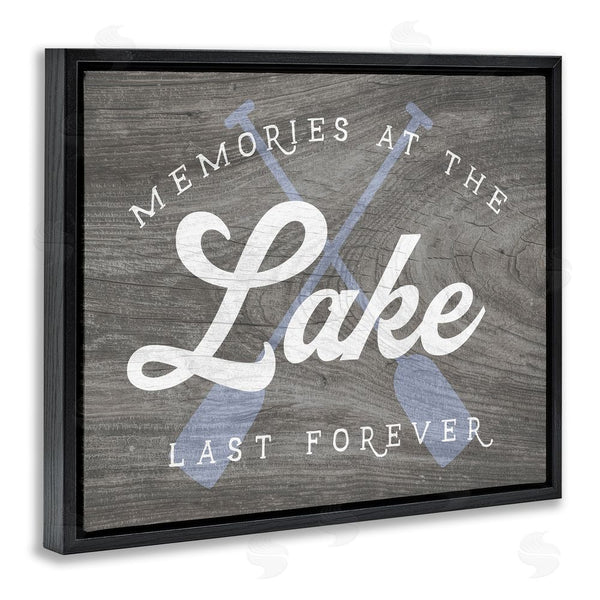 Stupell Industries Stupell Studio | Memories At Lake Phrase Rustic Boat Ores Motif Wall Art