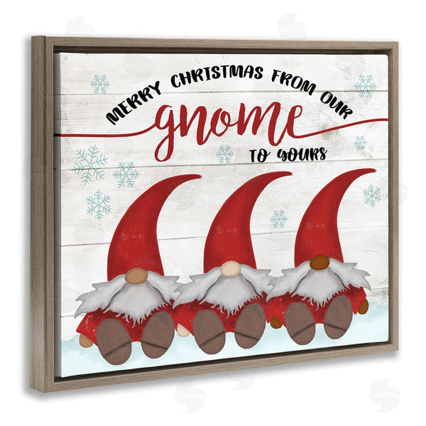 Stupell Industries Stupell Studio | Merry Christmas Gnome Home Pun Snowflakes