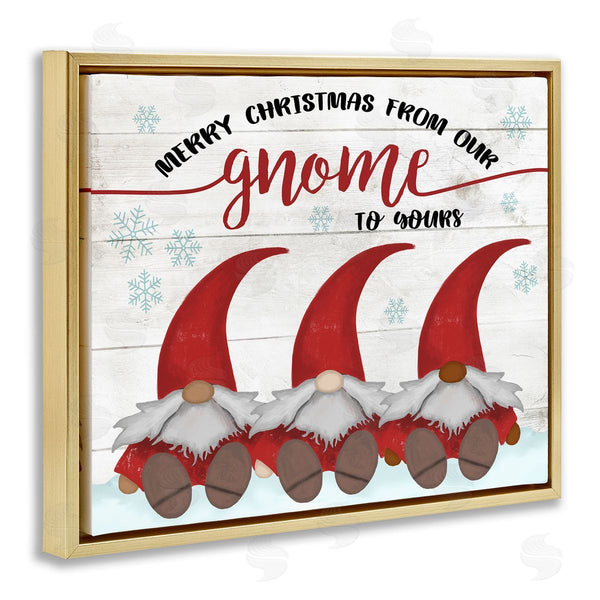 Stupell Industries Stupell Studio | Merry Christmas Gnome Home Pun Snowflakes
