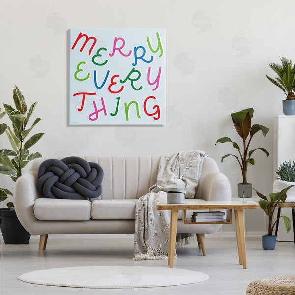 Stupell Industries Stupell Studio | Merry Everything Fun Whimsical Typography Bold Christmas Wall Art