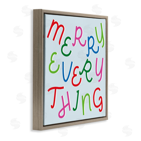 Stupell Industries Stupell Studio | Merry Everything Fun Whimsical Typography Bold Christmas Wall Art