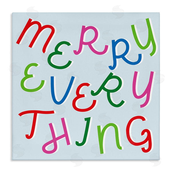 stupell industries Stupell Studio | Merry Everything Fun Whimsical Typography Bold Christmas Wall Art