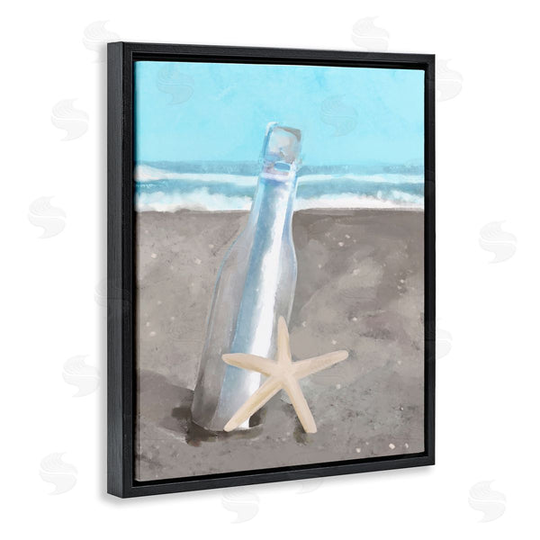 Stupell Industries Stupell Studio | Message Bottle Beach Shore Wall Art