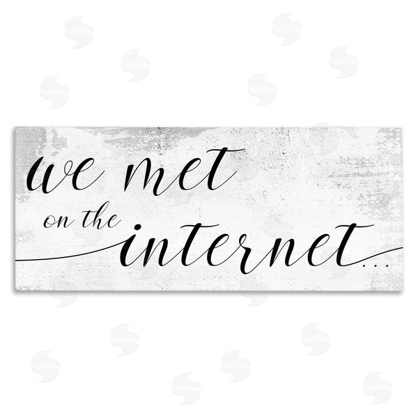 stupell industries Stupell Studio | Met on Internet Distressed Design