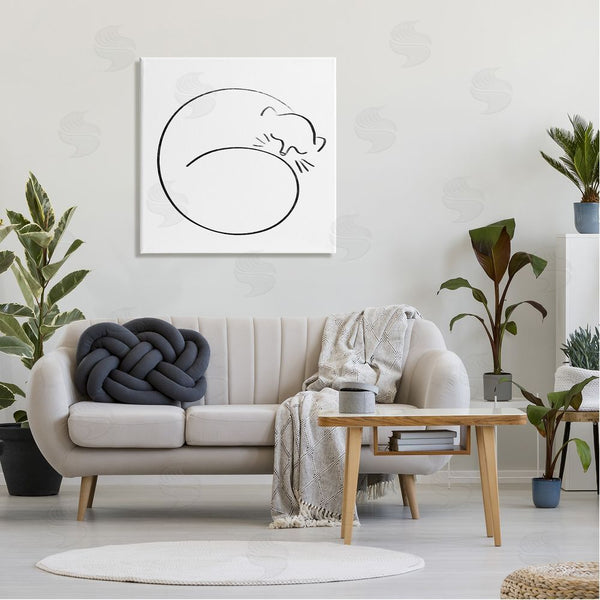 Stupell Industries Stupell Studio | Minimal Cat Line Doodle Wall Art