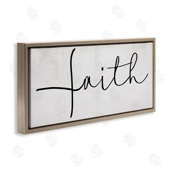 Stupell Industries Stupell Studio | Minimal Faith Text Elegant Cursive Typography