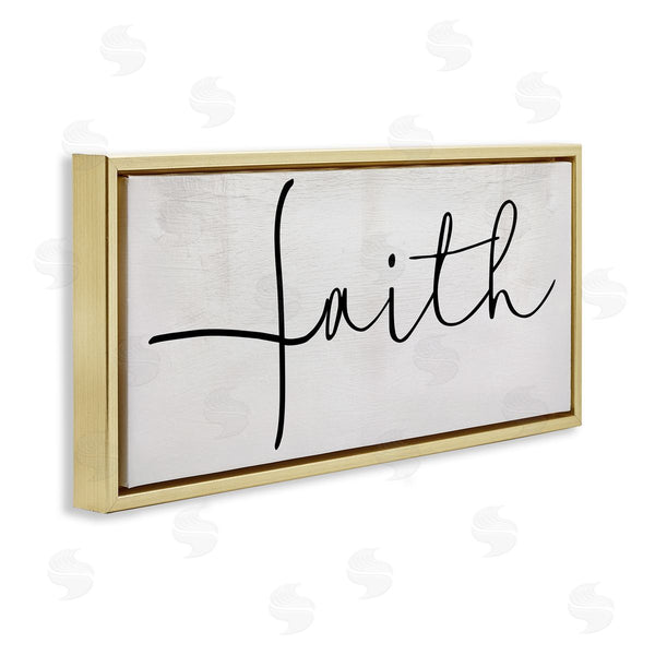 Stupell Industries Stupell Studio | Minimal Faith Text Elegant Cursive Typography
