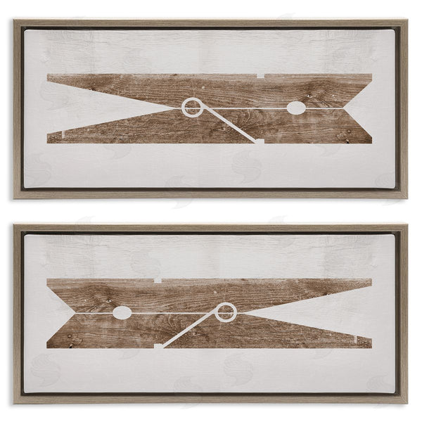 Stupell Industries Stupell Studio | Minimal Laundry Clothespins Wall Art