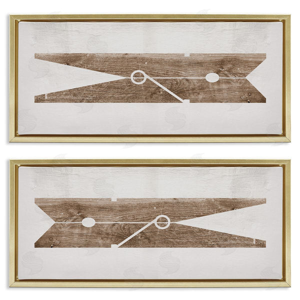 Stupell Industries Stupell Studio | Minimal Laundry Clothespins Wall Art
