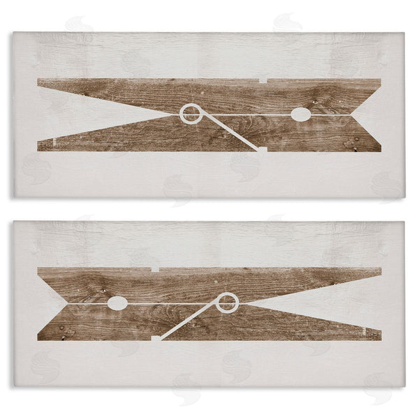 stupell industries Stupell Studio | Minimal Laundry Clothespins Wall Art