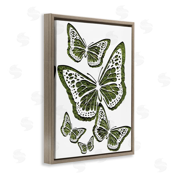 Stupell Industries Stupell Studio | Minimal Queen Butterfly Silhouette Over Grass Pattern Wall Art