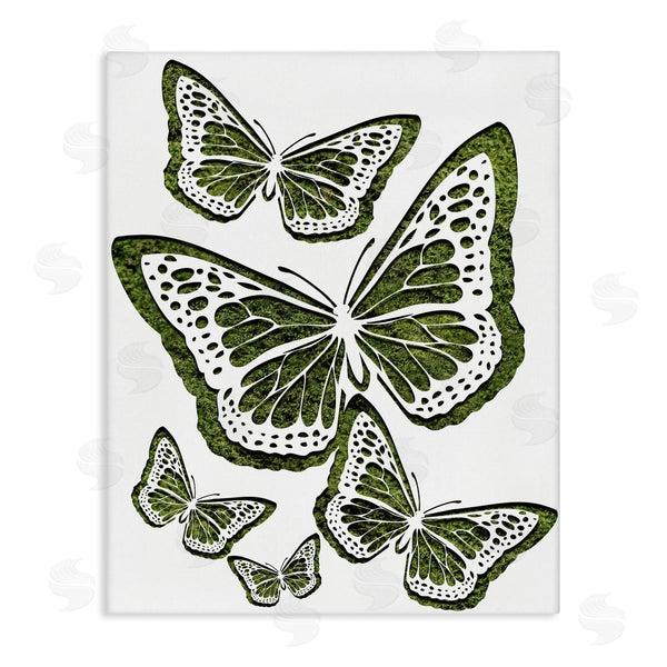 stupell industries Stupell Studio | Minimal Queen Butterfly Silhouette over Grass Pattern Wall Art