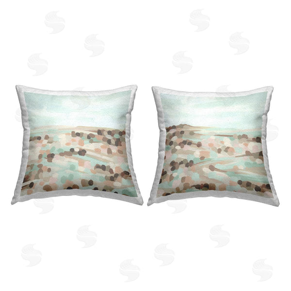 Stupell Industries Stupell Studio | Mint Pastel Abstract Vista Printed Throw Pillow Set