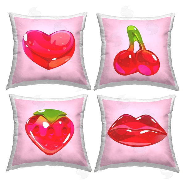 stupell industries Stupell Studio | Mixed Gummy Candy Shapes Printed Throw Pillow Set