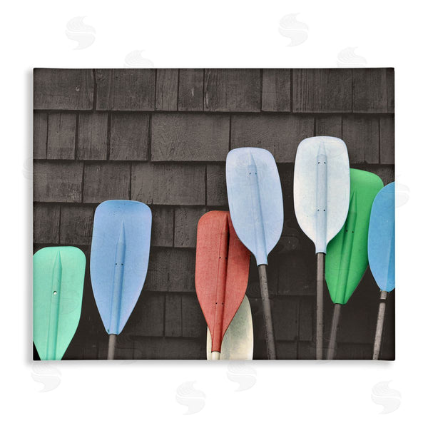 stupell industries Stupell Studio | Mixed Ores Against Beach Shed Boating Paddle Wall Art