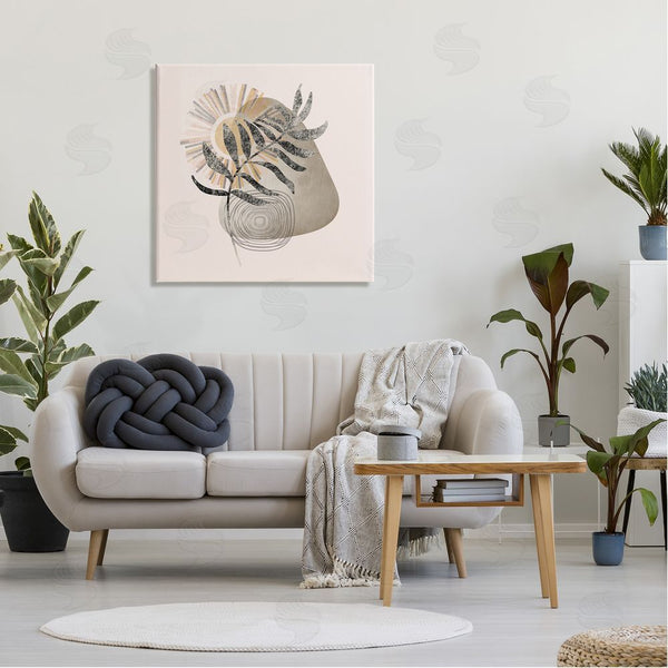Stupell Industries Stupell Studio | Modern Boho Plant Leaf Sun Wall Art