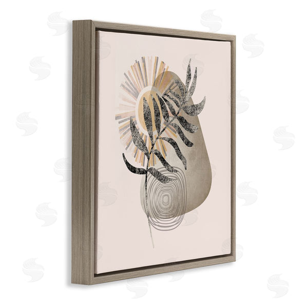 Stupell Industries Stupell Studio | Modern Boho Plant Leaf Sun Wall Art