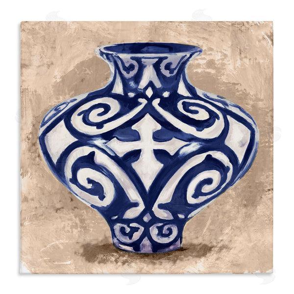 stupell industries Stupell Studio | Modern Ceramic Vase Still Life Distressed Brown Pattern Wall Art