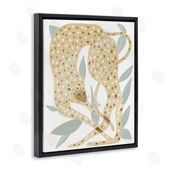 Stupell Industries Stupell Studio | Modern Cheetah Botanical Leaves Wall Art