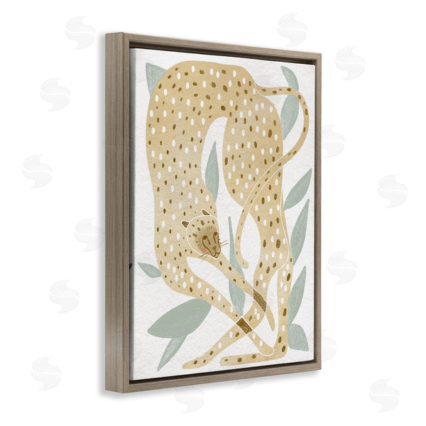 Stupell Industries Stupell Studio | Modern Cheetah Botanical Leaves Wall Art