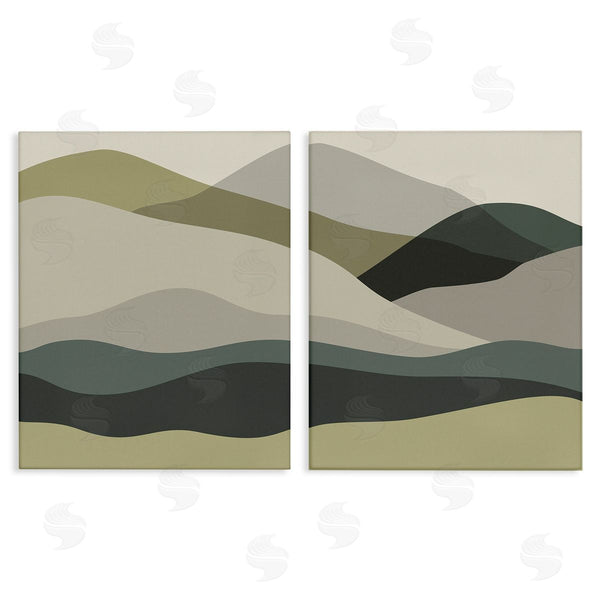 stupell industries Stupell Studio | Modern Green Mountains Wall Art