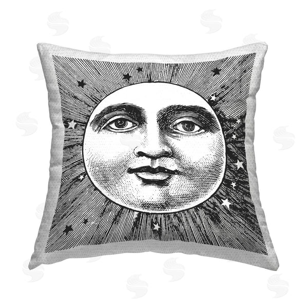 Stupell Industries Stupell Studio | Moon Face Astrology Printed Throw Pillow