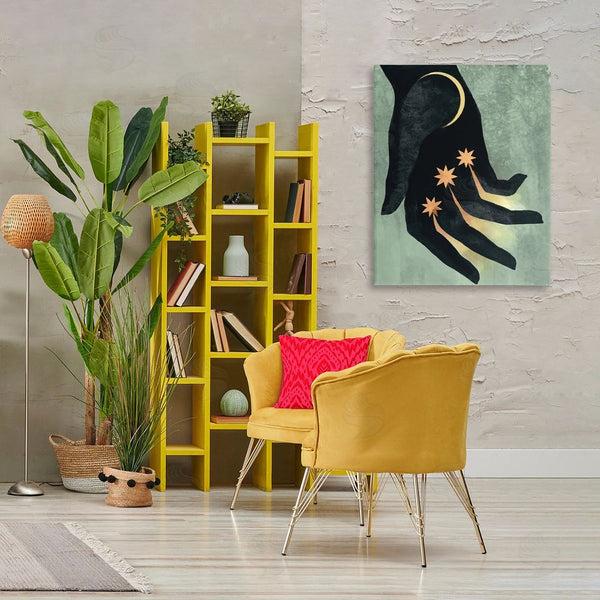 Stupell Industries Stupell Studio | Moon & Stars Hand Wall Art