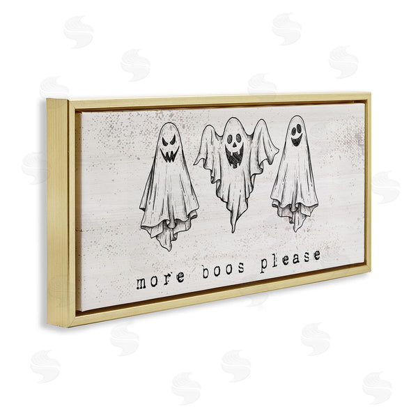 Stupell Industries Stupell Studio | More Boos Please Scary Ghosts Wall Art