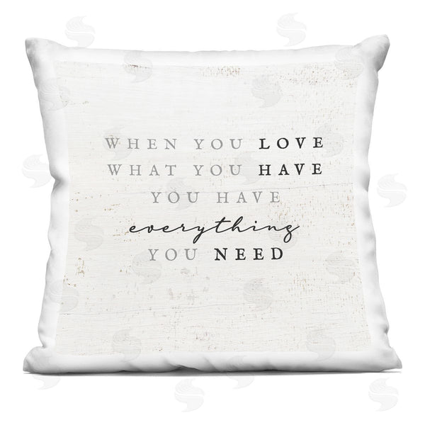stupell industries Stupell Studio | Motivational Birch Pattern Love Phrase Printed Throw Pillow