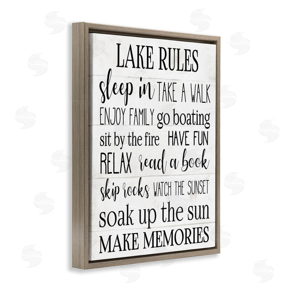Stupell Industries Stupell Studio | Motivational Lake Rules Sign