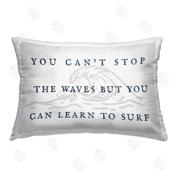 Stupell Industries Stupell Studio | Motivational Learn To Surf Printed Throw Pillow