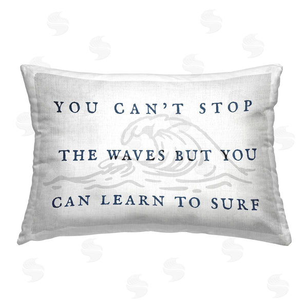 stupell industries Stupell Studio | Motivational Learn To Surf Printed Throw Pillow