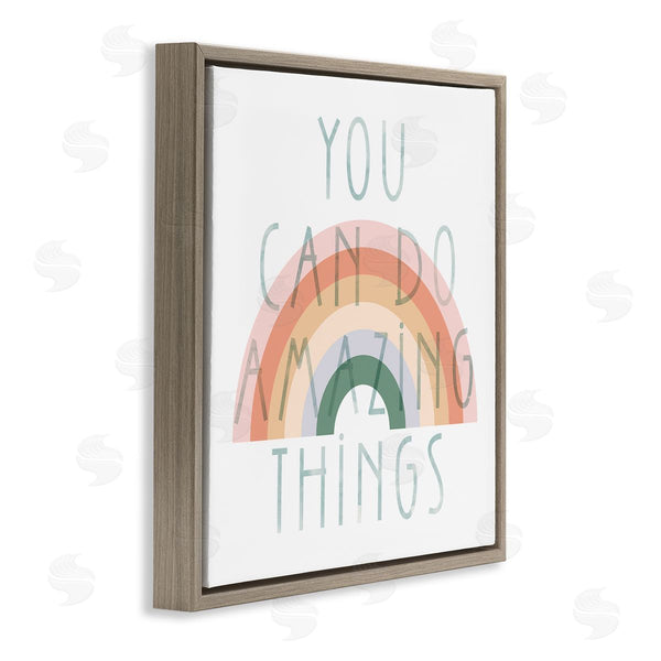 Stupell Industries Stupell Studio | Motivational Pastel Rainbow Wall Art