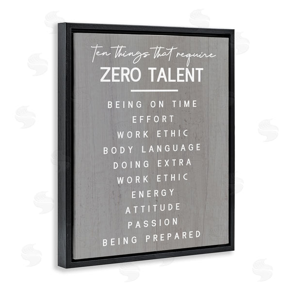 Stupell Industries Stupell Studio | Motivational Zero Talent
