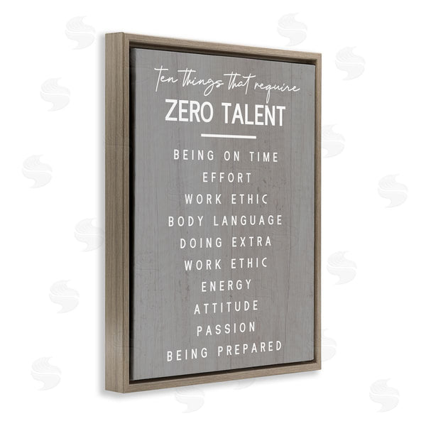 Stupell Industries Stupell Studio | Motivational Zero Talent