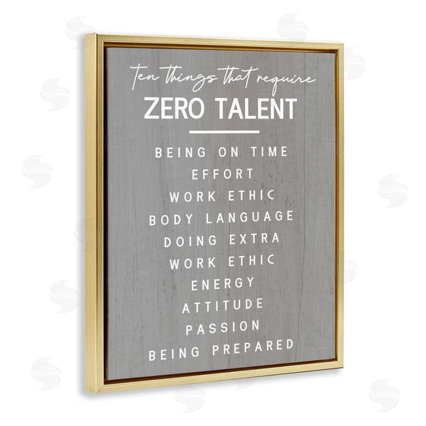 Stupell Industries Stupell Studio | Motivational Zero Talent