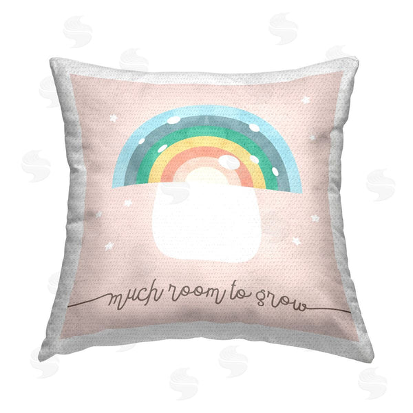Stupell Industries Stupell Studio | Much Room To Grow Pastel Mushroom Printed Throw Pillow