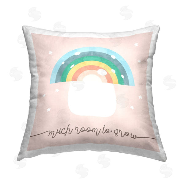 stupell industries Stupell Studio | Much Room To Grow Pastel Mushroom Printed Throw Pillow