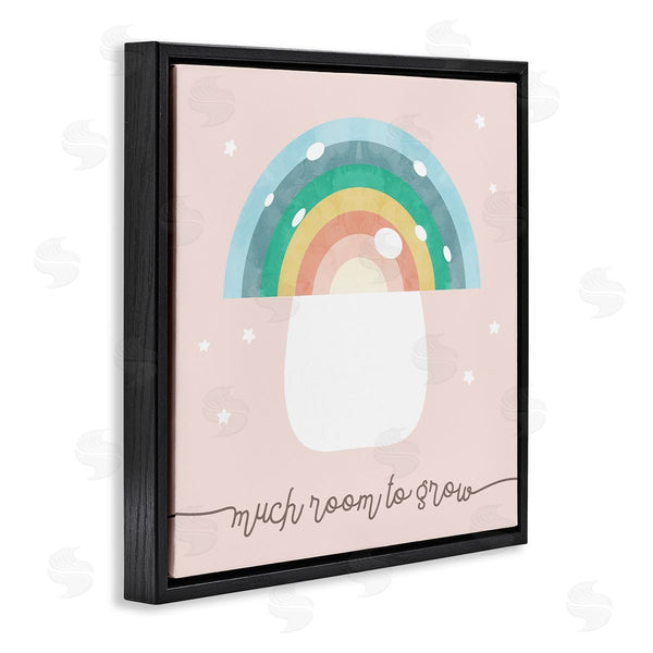 Stupell Industries Stupell Studio | Much Room To Grow Phrase Kids' Rainbow Mushroom Wall Art