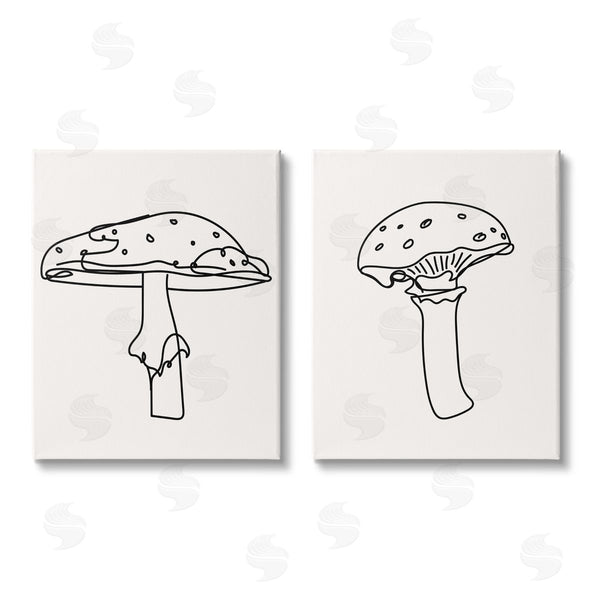 stupell industries Stupell Studio | Mushroom Line Doodles Wall Art