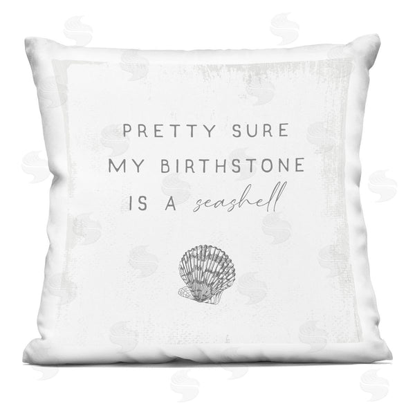 stupell industries Stupell Studio | My Birthstone Is Seashell Printed Throw Pillow