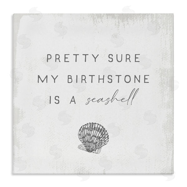 stupell industries Stupell Studio | My Birthstone Is Seashell Vintage Inspirational Saying Wall Art