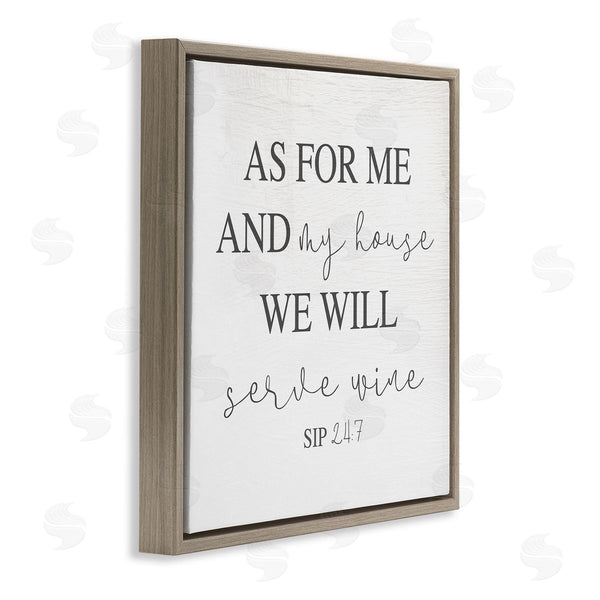 Stupell Industries Stupell Studio | My House Will Serve Wine Religious Kitchen Sign Wall Art